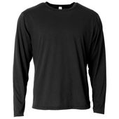 A4 Youth Softek Long Sleeve Tee Nb3029 BLACK Front