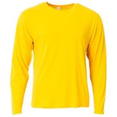 A4 Youth Softek Long Sleeve Tee Nb3029 GOLD Front