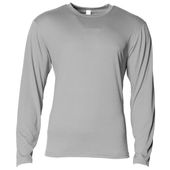 A4 Youth Softek Long Sleeve Tee Nb3029 SILVER Front