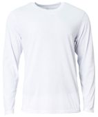 A4 Youth Softek Long Sleeve Tee Nb3029 WHITE Front