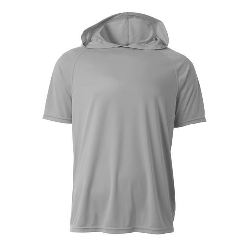 【SATIIIZ】Herit Nylon Hooded Short-Sleeved Shirt Cotton-Blend Quarter-Zip Short-Sleeve Pullover | Michael