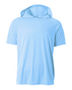 A4 Youth Short Sleeve Hooded Tee Nb3408 SKY BLUE Front