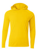 A4 Youth Long Sleeve Hooded Tee Nb3409 GOLD 2011 Front