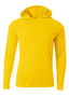 A4 Youth Long Sleeve Hooded Tee Nb3409 GOLD 2011 Front