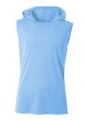 A4 Youth Sleeveless Hooded Tee Nb3410 LIGHT BLUE 2011 Front