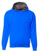 A4 Youth Sprint Fleece Hoodie Nb4279 ROYAL/GRAPHITE Front