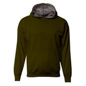 A4 Youth Sprint Fleece Hoodie Nb4279 MILITARY GREEN Front