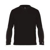 Badger Sweatless L/S Tee 426400 BK / BK Front