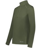 Holloway Ladies Coolcore 1/4 Zip Pullover 222340 OLIVE Pocket