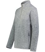 Holloway Ladies Alpine Sweater Fleece 1/4 Zip Pullover 223740 GRAPHITE HEATHER Pocket