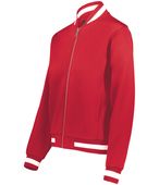 Holloway Ladies V-Street Full Zip Jacket 223747 SCARLET/WHITE Pocket