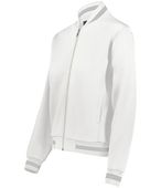 Holloway Ladies V-Street Full Zip Jacket 223747 WHITE/ATHLETIC HEATHER Pocket