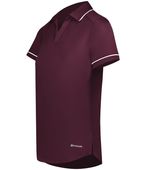 Holloway Ladies Coolcore Performance Polo 222701 MAROON/WHITE Pocket