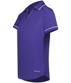 Holloway Ladies Coolcore Performance Polo 222701 PURPLE/WHITE Pocket