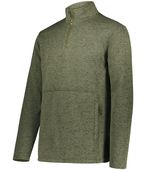 Holloway Alpine Sweater Fleece 1/4 Zip Pullover 223540 OLIVE HEATHER Pocket