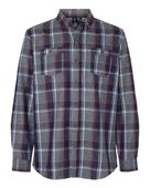 Burnside Men's Perfect Flannel Work Shirt B8220 HEATHER GREY/ NAVY Pocket
