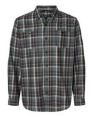 Burnside Men's Perfect Flannel Work Shirt B8220 GREY/ ECRU Pocket