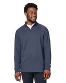 Devon & Jones Men's New Classics Charleston Quarter-Zip DG481 NAVY MELANGE Pocket