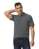 Gildan Men's Softstyle Double Pique Polo G648 CHARCOAL Pocket