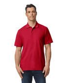 Gildan Men's Softstyle Double Pique Polo G648 CHERRY RED Pocket