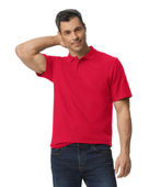 Gildan Men's Softstyle Double Pique Polo G648 RED Pocket