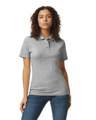 Gildan Ladies' Softstyle Double Pique Polo G648L RS SPORT GREY Pocket