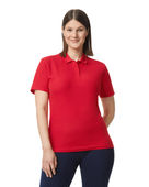 Gildan Ladies' Softstyle Double Pique Polo G648L RED Pocket