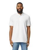 Gildan Unisex Midweight Double Pique Polo G858 WHITE Pocket