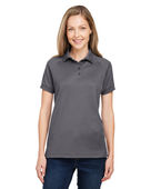 Harriton Ladies' Charge Snag And Soil Protect Polo M208W DARK CHARCOAL Pocket