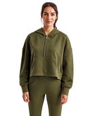 Tridri Ladies' Alice Half-Zip Hooded Sweatshirt TD077 OLIVE Pocket