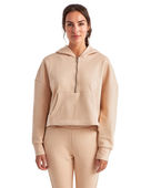 Tridri Ladies' Alice Half-Zip Hooded Sweatshirt TD077 NUDE Pocket
