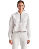 Tridri Ladies' Alice Half-Zip Hooded Sweatshirt TD077 WHITE Pocket