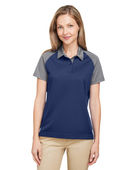 Team 365 Ladies' Command Snag-Protection Colorblock Polo TT21CW SP DK NV/ SP GRP Pocket