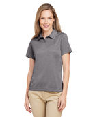 Team 365 Ladies' Zone Sonic Heather Performance Polo TT51HW DARK GREY HEATHR Pocket