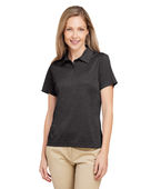 Team 365 Ladies' Zone Sonic Heather Performance Polo TT51HW BLACK HEATHER Pocket