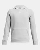 Under Armour Boys' Rival Fleece Hoodie 1379792 012 - MOD GRAY Front