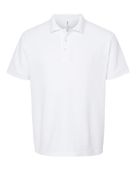 Tultex Unisex 50/50 Sport Polo TUL-400 WHITE Pocket