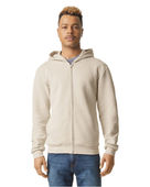 American Apparel Reflex Fleece Unisex Full Zip Hoodie RF497 BONE Pocket