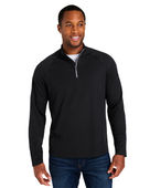 Core365 Men's Origin Performance Pique Quarter-Zip Jacket CE418 BLACK/ CARBON Pocket