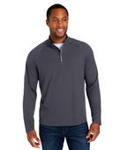 Core365 Men's Origin Performance Pique Quarter-Zip Jacket CE418 CARBON/ BLACK Pocket