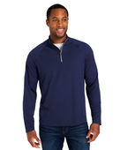 Core365 Men's Origin Performance Pique Quarter-Zip Jacket CE418 CLASC NAVY/ CRBN Pocket