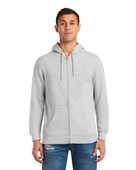 Lane Seven Unisex Premium Full-Zip Hooded Sweatshirt LS14003 HEATHER GREY Pocket
