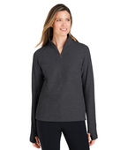 North End Ladies' Spirit Textured Quarter-Zip Jacket NE725W BLACK HEATHER Pocket