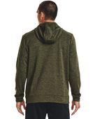 Under Armour Men's Armour Fleece Twist Hoodie 1373354 390 - MARINE OD GREEN/BAROQUE GREEN/BLACK Back
