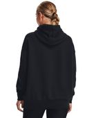 Under Armour Women's Essential Fleece Oversized Hoodie 1379495 001 - BLACK/WHITE Back