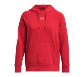 Under Armour Women's Rival Fleece Hoodie 1379500 601 - RED/WHITE Front