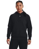 Under Armour Women's Rival Fleece Hoodie 1379500 001 - BLACK Front
