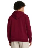Under Armour Men's Rival Fleece Hoodie 1379757 625 - CARDINAL/WHITE Back