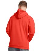 Under Armour Men's Rival Fleece Hoodie 1379757 860 - DARK ORANGE/WHITE Back