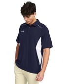 Under Armour Men's Title Polo 1383263 410 - MIDNIGHT NAVY/WHITE Pocket